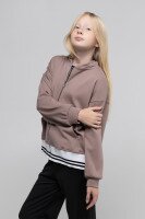 Костюми для дiвчинки (худі+майка+штани) Viollen 2178 176 см Капучино (2000989979227W)  Фото №2