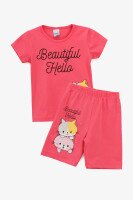Костюм футболка+шорти для дівчинки Baby Show 16490 92 см Рожевий  Фото №5
