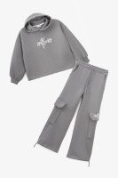 Костюм худи+штаны для девочки Benini 241192 134 см Серый  Фото №7