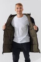 Куртка двухсторонняя однотонная мужская 9906 S Хаки с черным (2000990543622W)  Фото №1