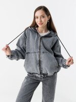 Куртка джинсовая женская Zeo Basic 3640 S Светло-серый (2000990405999D)  Фото №1