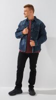 Купить Куртка джинсовая мужская Demos 9009 S Синий Артикул: 2000991067530 Миниатюра фотографии № 2