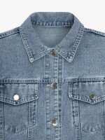 Купить Куртка джинсовая для девочки Dinomin WG0015 104 см Голубой Артикул: 2000999506543 Миниатюра фотографии № 7