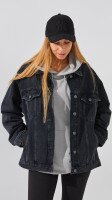 Куртка джинсовая однотонная женская On me 4951 S Графитовый