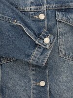 Купить Куртка джинсовая женская GENUA G01103-0010 S Синий Артикул: 2000999590658 Миниатюра фотографии № 3