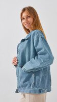 Купити Куртка джинсова жіноча Lia Li 2510 XL Синій Артикул: 2000999183669 Фото мініатюра № 4