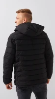 Куртка однотонная мужская  666-11A/6018 4XL Черный  Фото №3