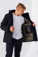 Куртка однотонная мужская Demos 9904 M Черный  Фото №6