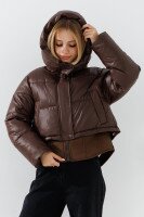 Куртка однотонная для девочки Venidise 994150 140 см Коричневый  Фото №1