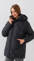 Куртка однотонная женская On me 81013 3XL Черный  Фото №1