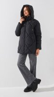 Куртка однотонная женская On me 81013 M Черный  Фото №2