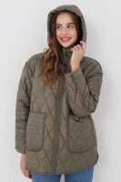 Куртка однотонная женская LAWA WBC02417 XS Хаки  Фото №1