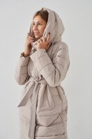 Куртка однотонная женская Towmy 2373 S Бежевый  Фото №2