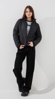 Купити Куртка однотонна жіноча GENUA G01116-0002 52 Чорний Артикул: 2000999457463 Фото мініатюра № 2
