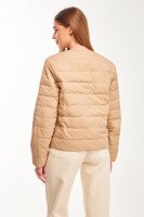 Купить Куртка однотонная женская GENUA G01116-0003 XS Бежевый Артикул: 2000999415784 Миниатюра фотографии № 5