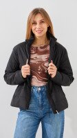 Купить Куртка однотонная женская GENUA G01116-0004 2XL Черный Артикул: 2000999415838 Миниатюра фотографии № 3