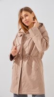 Купити Куртка однотонна жіноча GENUA G01116-0008 S Бежевий Артикул: 2000999416101 Фото мініатюра № 3