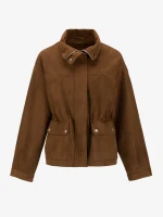 Купить Куртка однотонная женская GENUA G01116-0010 L Коричневый Артикул: 2000999417054 Миниатюра фотографии № 4