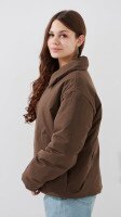 Купить Куртка однотонная женская LAWA WBC02477 XS Коричневый Артикул: 2000999500510 Миниатюра фотографии № 4