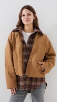 Купить Куртка однотонная женская LAWA WBC02493 S Бежевый Артикул: 2000999466878 Миниатюра фотографии № 3