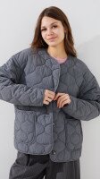 Купити Куртка однотонна жіноча LAWA WBC02500 XS Сірий Артикул: 2000999470721 Фото мініатюра № 3