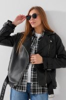 Куртка однотонная женская On me 2137 S Черный