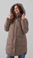 Куртка однотонная женская On me 2431-F341 S Кофейный  Фото №1