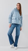 Куртка однотонна жіноча On me 8313 2XL Блакитний  Фото №0