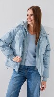 Куртка однотонна жіноча On me 8313 2XL Блакитний  Фото №1