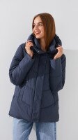 Куртка однотонна жіноча On me 832-1 2XL Темно-синій  Фото №1