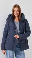 Куртка однотонна жіноча On me 832-1 2XL Темно-синій