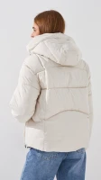 Куртка однотонная женская On me 9016 S Молочный  Фото №1