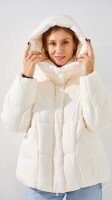 Купити Куртка однотонна жіноча On me TM-BF-C262 2XL Молочний Артикул: 2000999155321 Фото мініатюра № 4