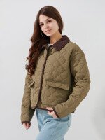 Купить Куртка-рубашка однотонная женская LAWA WBC02488 S Хаки Артикул: 2000999500459 Миниатюра фотографии № 3