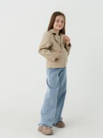 Куртка из экокожи для девочки XZKAMI 6807 110 см Бежевый (2000990537904D)  Фото №5