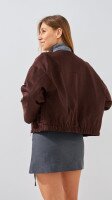 Купить Куртка замшевая однотонная женская GENUA G01103-0012 XL Коричневый Артикул: 2000999413384 Миниатюра фотографии № 5