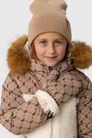 Куртка зимняя для девочки Feiying J-07 98 см Бежевый (2000989629221W)  Фото №6
