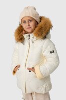 Куртка зимняя для девочки Feiying J-08 98 см Молочный (2000989629177W)  Фото №5