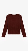Лонгслів однотонний жіночий Bclothing 8837 S Бордовий  Фото №2