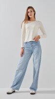 Лонгслів однотонний жіночий Bclothing 8837 S Молочний  Фото №0