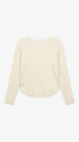 Лонгслив однотонный женский Bclothing 8853 M Молочный  Фото №2