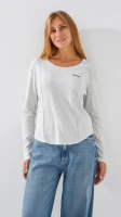 Лонгслив однотонный женский Bclothing 8853 M Светло-серый