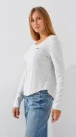Лонгслив однотонный женский Bclothing 8853 M Светло-серый  Фото №2
