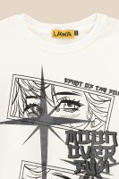 Лонгслів з принтом для дівчинки LAWA P-GB02301 122 см Молочний  Фото №5