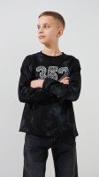 Купити Лонгслів з принтом для хлопчика Dinomin M-297 116 см Чорний Артикул: 2000999485169 Фото мініатюра № 3