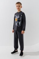 Лонгслив с принтом для мальчика LAWA P-BB02309 122 см Графитовый  Фото №3