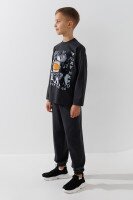 Лонгслив с принтом для мальчика LAWA P-BB02309 122 см Графитовый  Фото №2