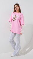 Купить Лонгслив с принтом женский LAWA P-WT02312 S/M Розовый Артикул: 2000999529191 Миниатюра фотографии № 4