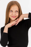 Лонгслив однотонный для девочки Baby Show 43725 134 см Черный (2000990634580D)  Фото №1