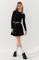 Лонгслив однотонный для девочки First Kids 0076 128 см Черный  Фото №0